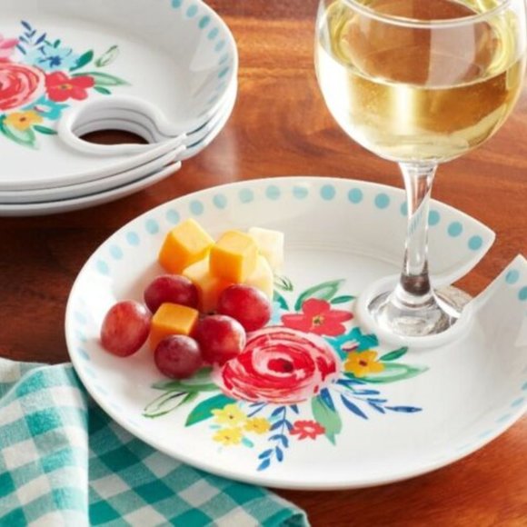 PIONEER WOMAN MINGLING BOARD SET 4 PIECES FLORAL BRAND NEW NIB - Picture 9 of 9